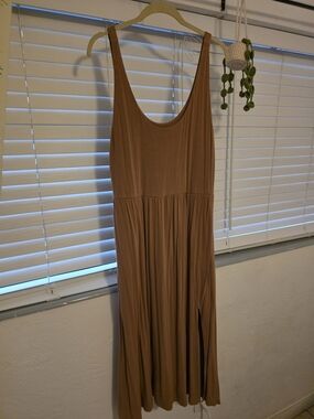 a new day Sleeveless Tan Maxi Dress